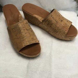 Kenneth Cole Gentle Souls Forella Platform Sandals – Natural Cork NIB Size 9.5